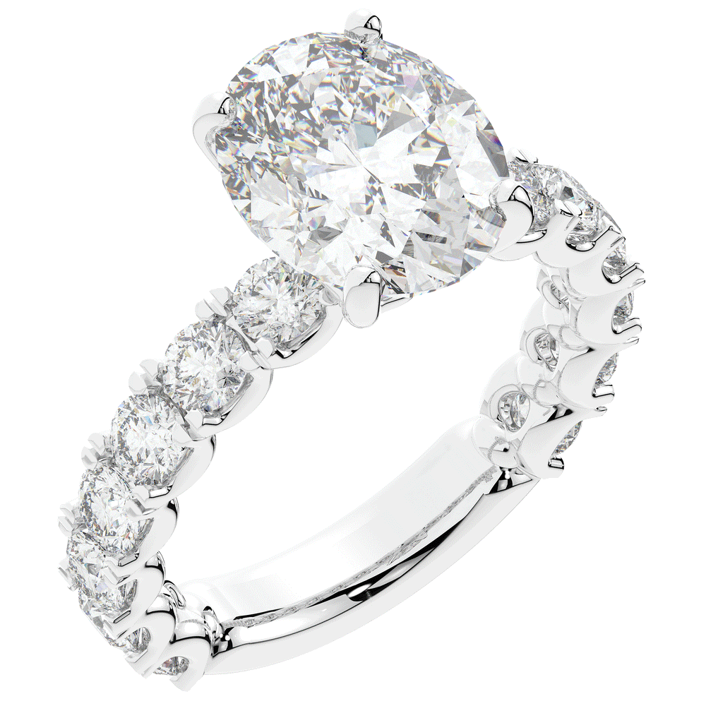 4.35CT.TW OVAL LAB DIAMOND ENGAGEMENT RING - Nazarelle