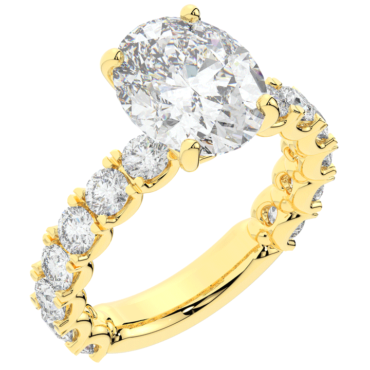 4.35CT.TW OVAL LAB DIAMOND ENGAGEMENT RING - Nazarelle
