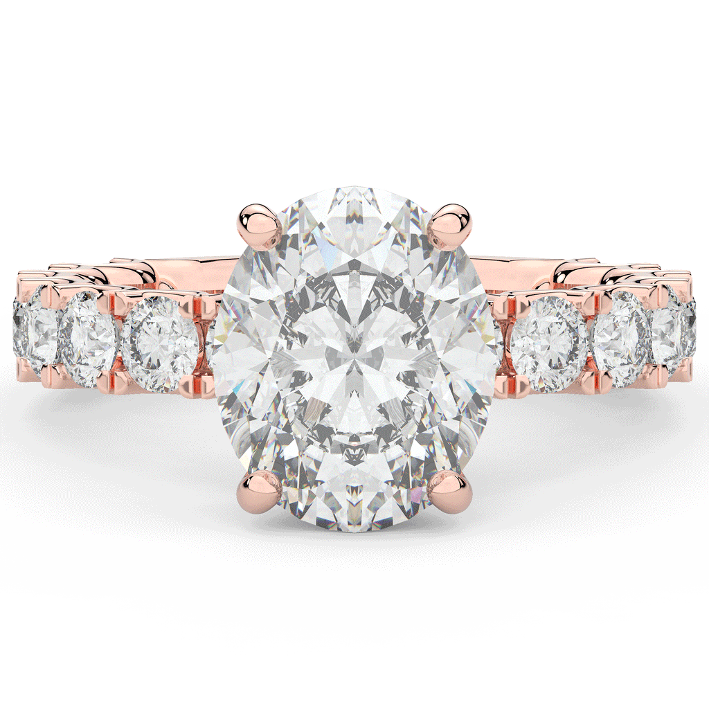 4.35CT.TW OVAL LAB DIAMOND ENGAGEMENT RING - Nazarelle