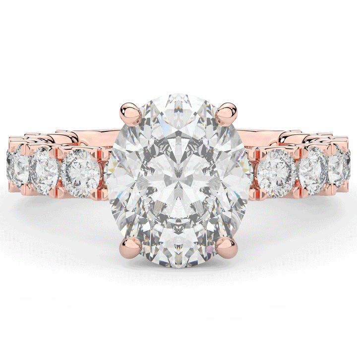 4.35CT.TW OVAL LAB DIAMOND ENGAGEMENT RING - Nazarelle