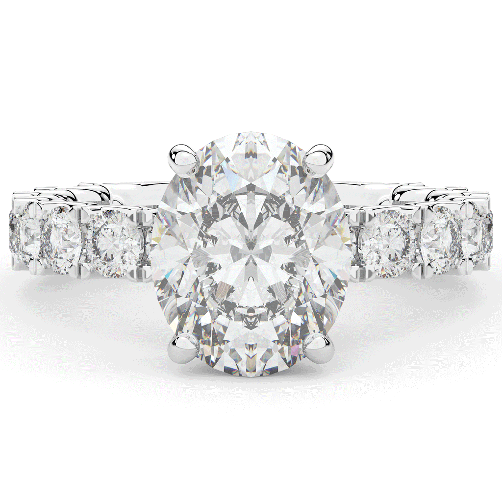 4.35CT.TW OVAL LAB DIAMOND ENGAGEMENT RING - Nazarelle