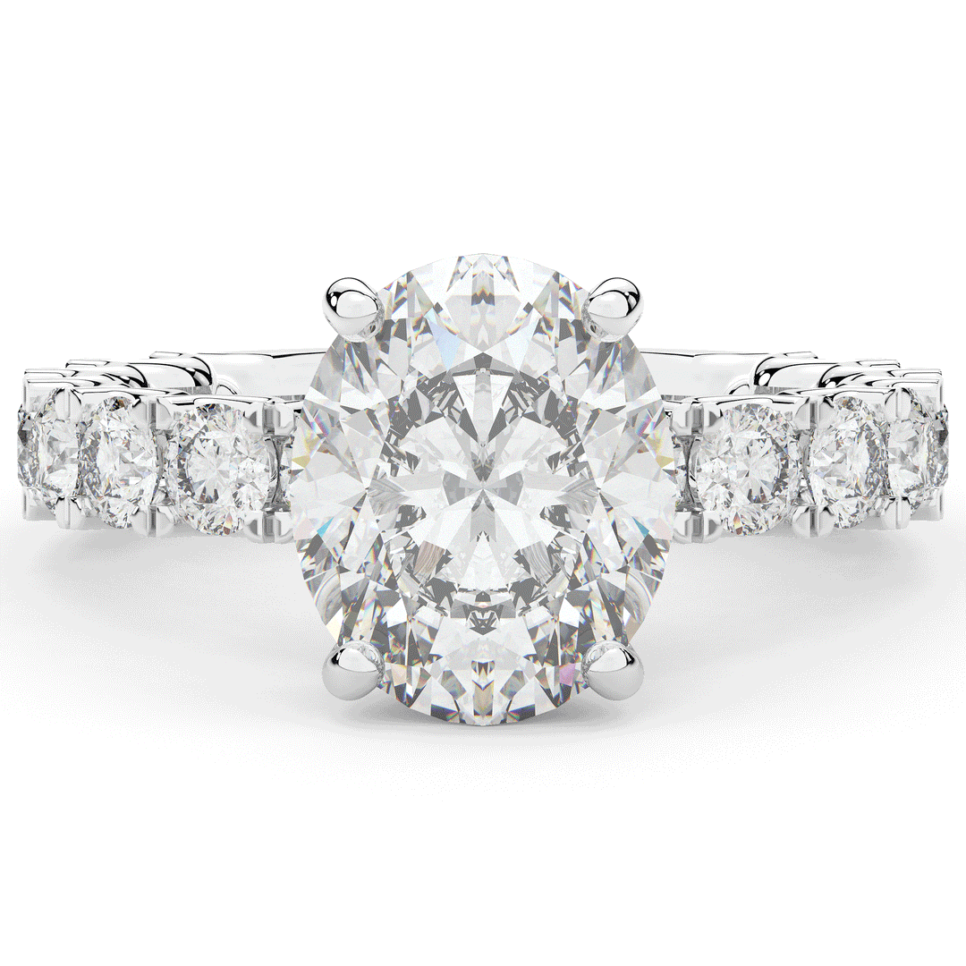4.35CT.TW OVAL LAB DIAMOND ENGAGEMENT RING - Nazarelle