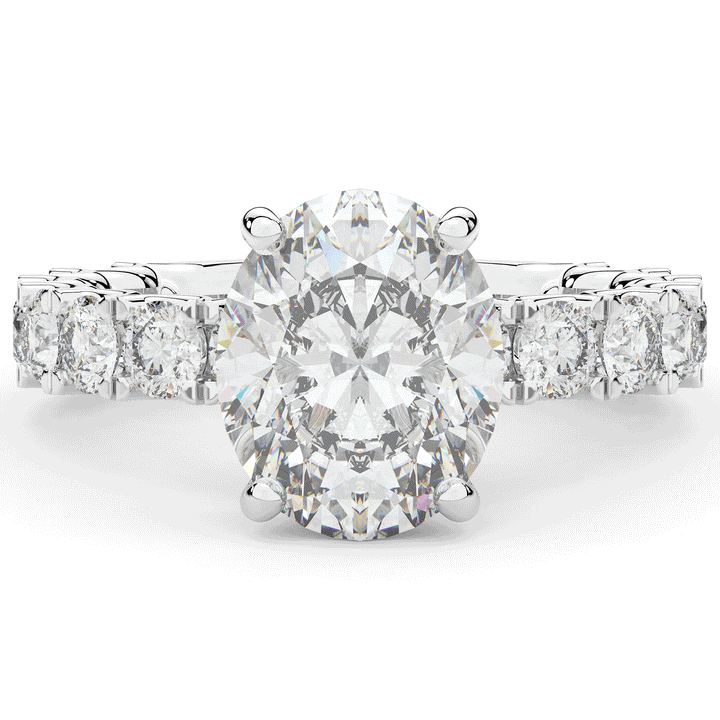 4.35CT.TW OVAL LAB DIAMOND ENGAGEMENT RING - Nazarelle