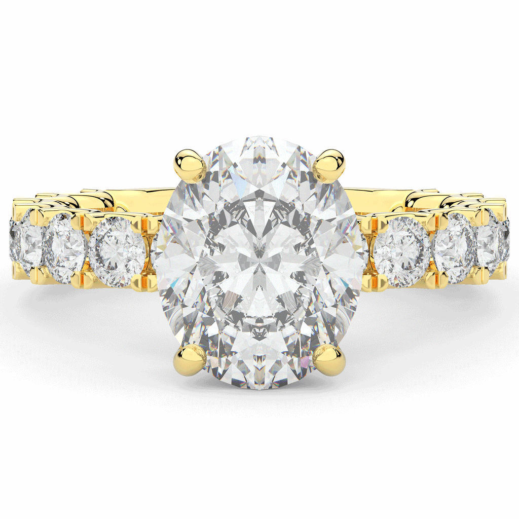 4.35CT.TW OVAL LAB DIAMOND ENGAGEMENT RING - Nazarelle