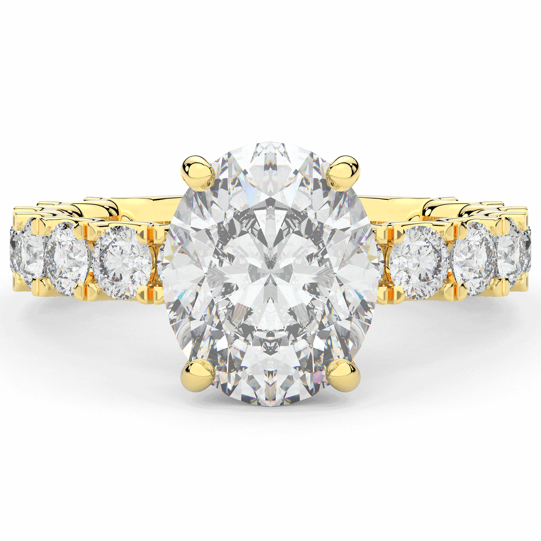 4.35CT.TW OVAL LAB DIAMOND ENGAGEMENT RING - Nazarelle