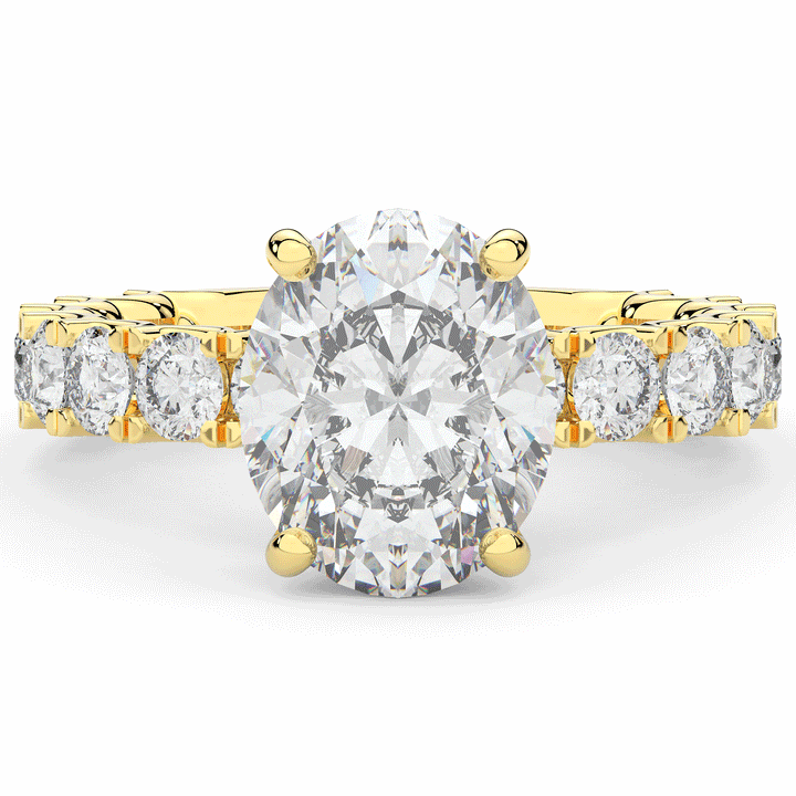 4.35CT.TW OVAL LAB DIAMOND ENGAGEMENT RING - Nazarelle