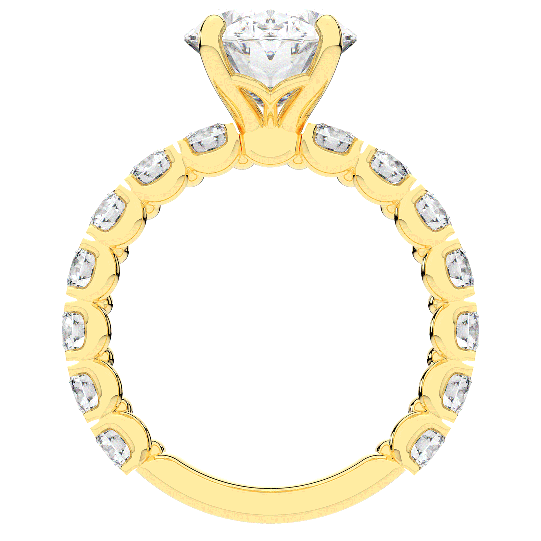 4.35CT.TW OVAL LAB DIAMOND ENGAGEMENT RING - Nazarelle