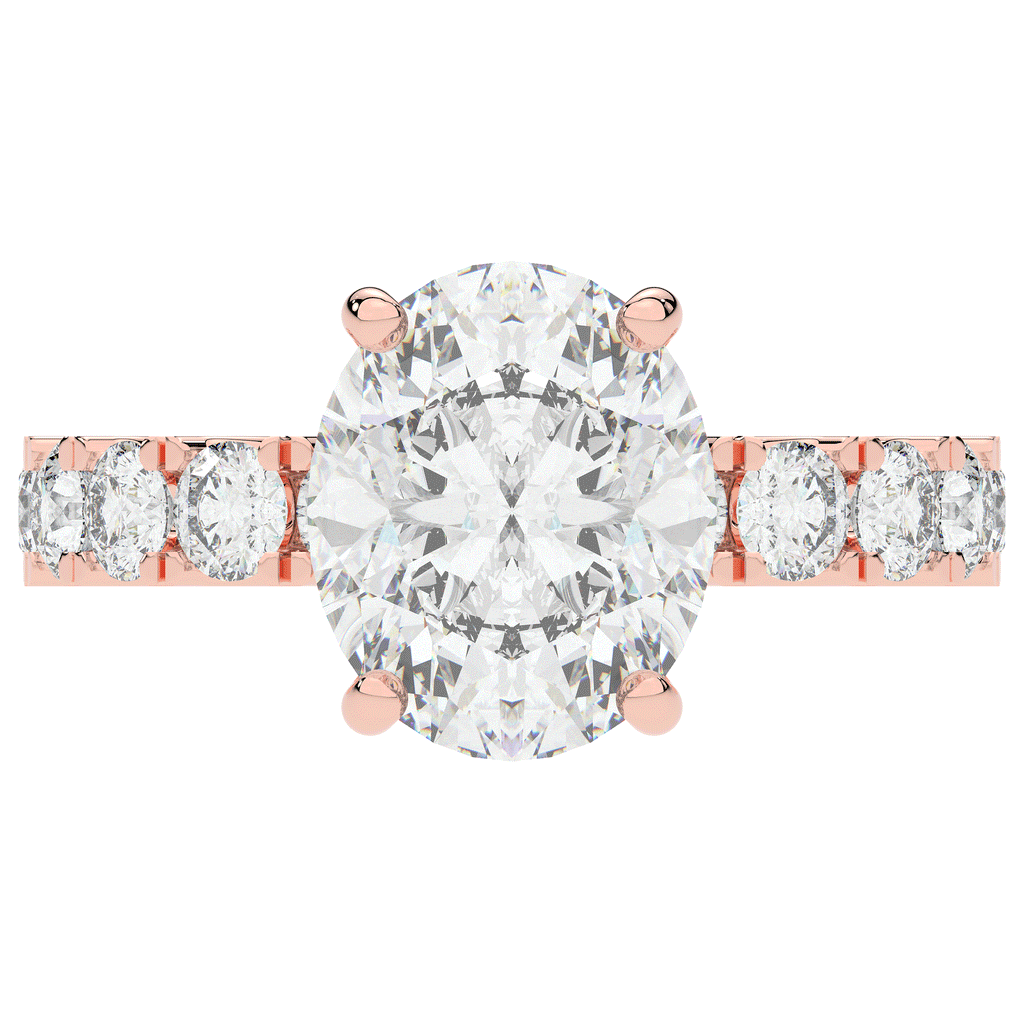 4.35CT.TW OVAL LAB DIAMOND ENGAGEMENT RING - Nazarelle