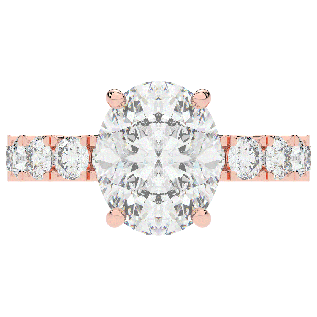4.35CT.TW OVAL LAB DIAMOND ENGAGEMENT RING - Nazarelle