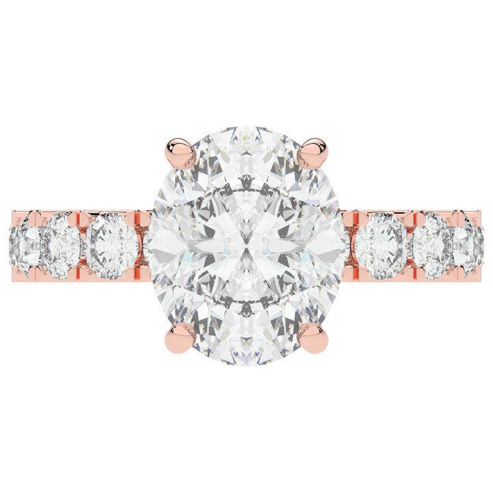 4.35CT.TW OVAL LAB DIAMOND ENGAGEMENT RING - Nazarelle