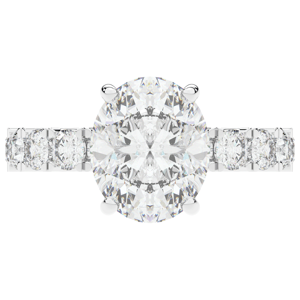 4.35CT.TW OVAL LAB DIAMOND ENGAGEMENT RING - Nazarelle