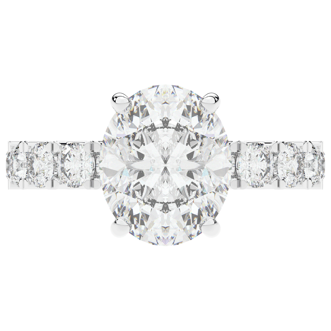 4.35CT.TW OVAL LAB DIAMOND ENGAGEMENT RING - Nazarelle