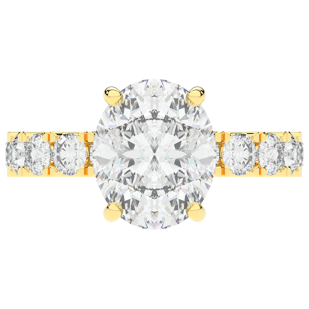 4.35CT.TW OVAL LAB DIAMOND ENGAGEMENT RING - Nazarelle