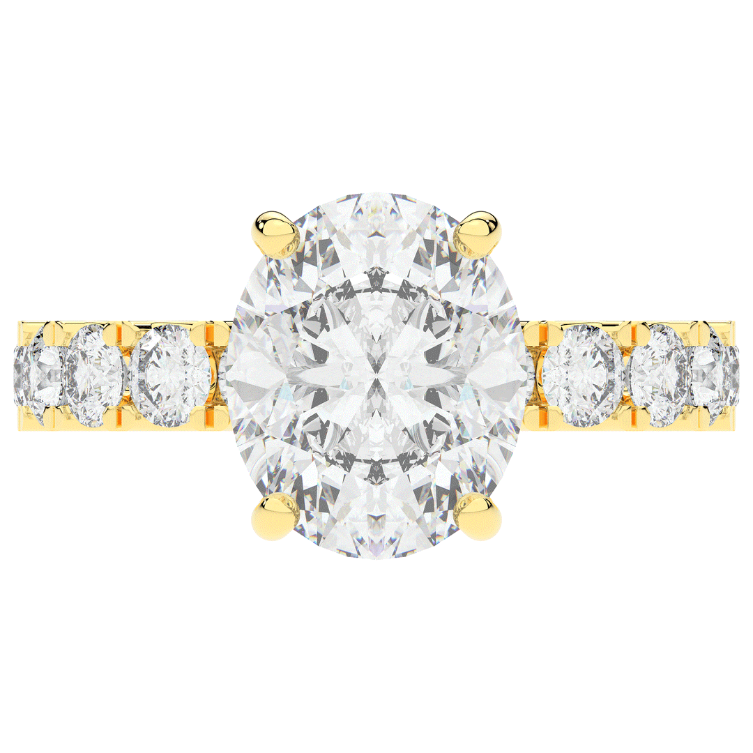 4.35CT.TW OVAL LAB DIAMOND ENGAGEMENT RING - Nazarelle