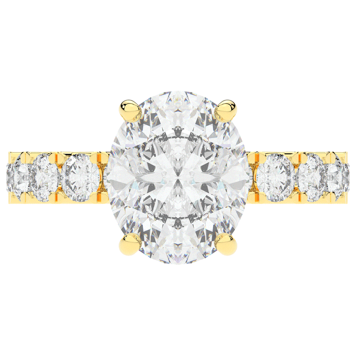 4.35CT.TW OVAL LAB DIAMOND ENGAGEMENT RING - Nazarelle