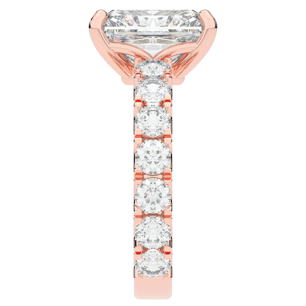 4.35CT.TW RADIANT LAB DIAMOND ENGAGEMENT RING - Nazarelle