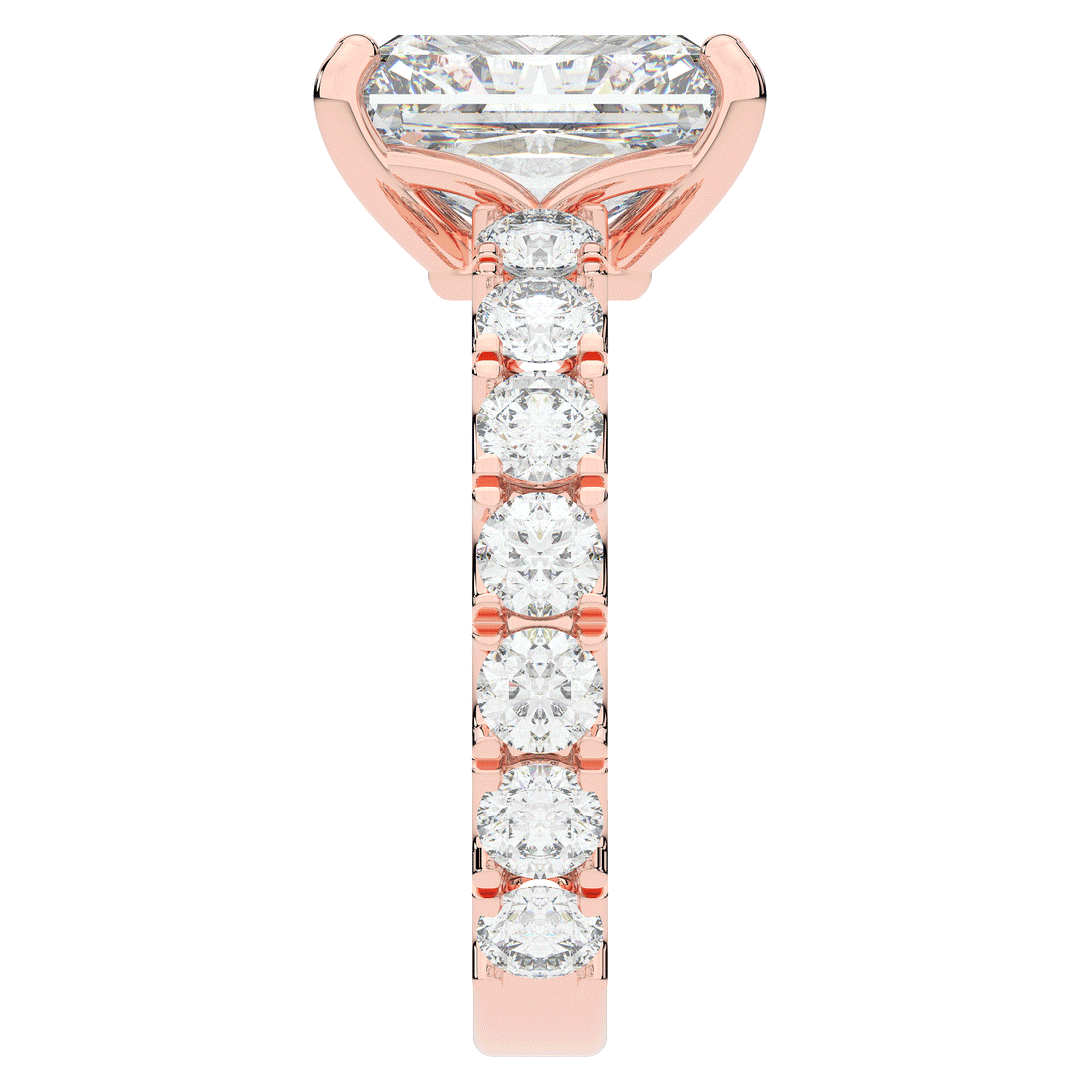4.35CT.TW RADIANT LAB DIAMOND ENGAGEMENT RING - Nazarelle