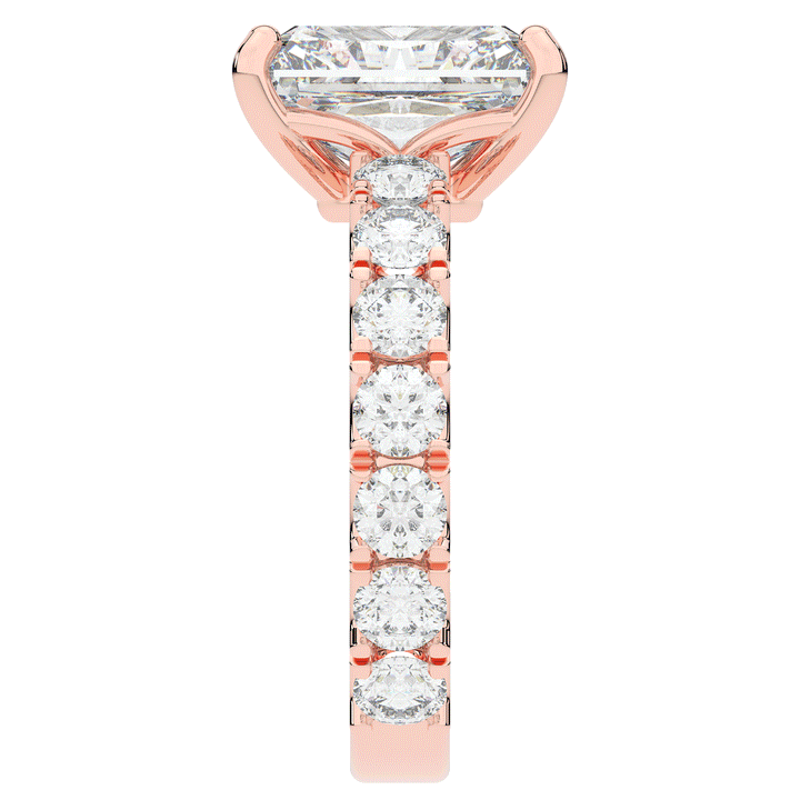 4.35CT.TW RADIANT LAB DIAMOND ENGAGEMENT RING - Nazarelle