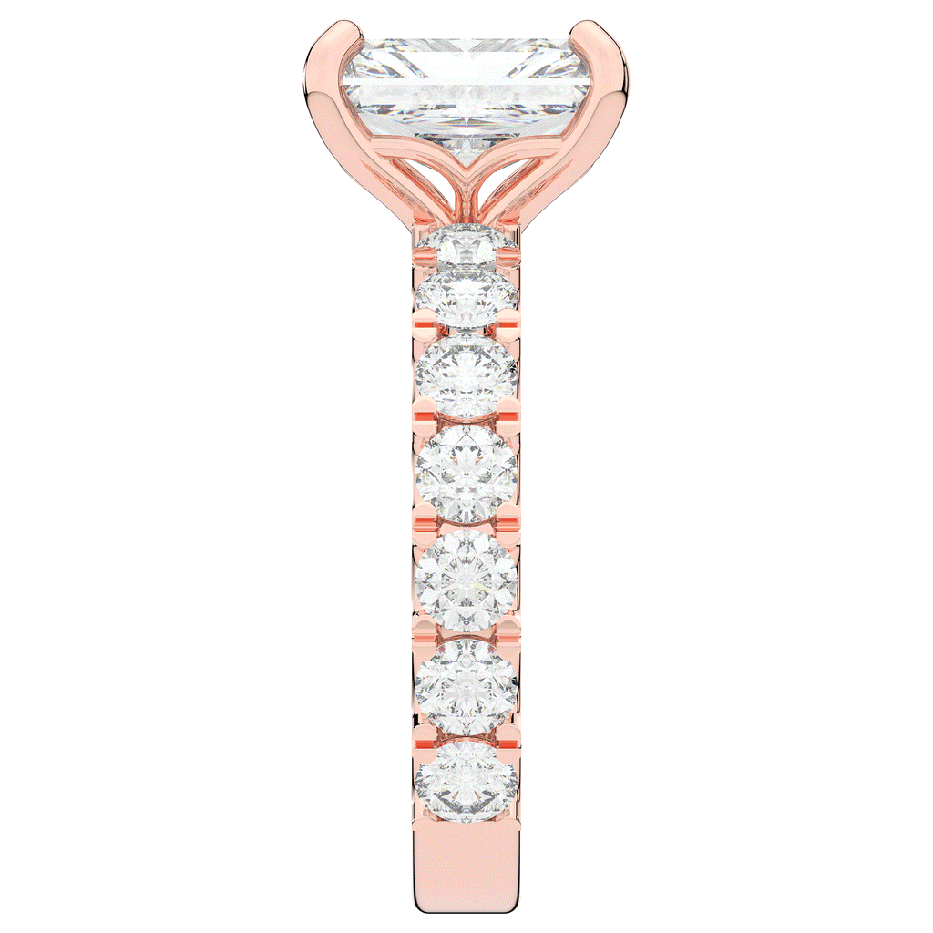 4.35CT.TW RADIANT LAB DIAMOND ENGAGEMENT RING - Nazarelle