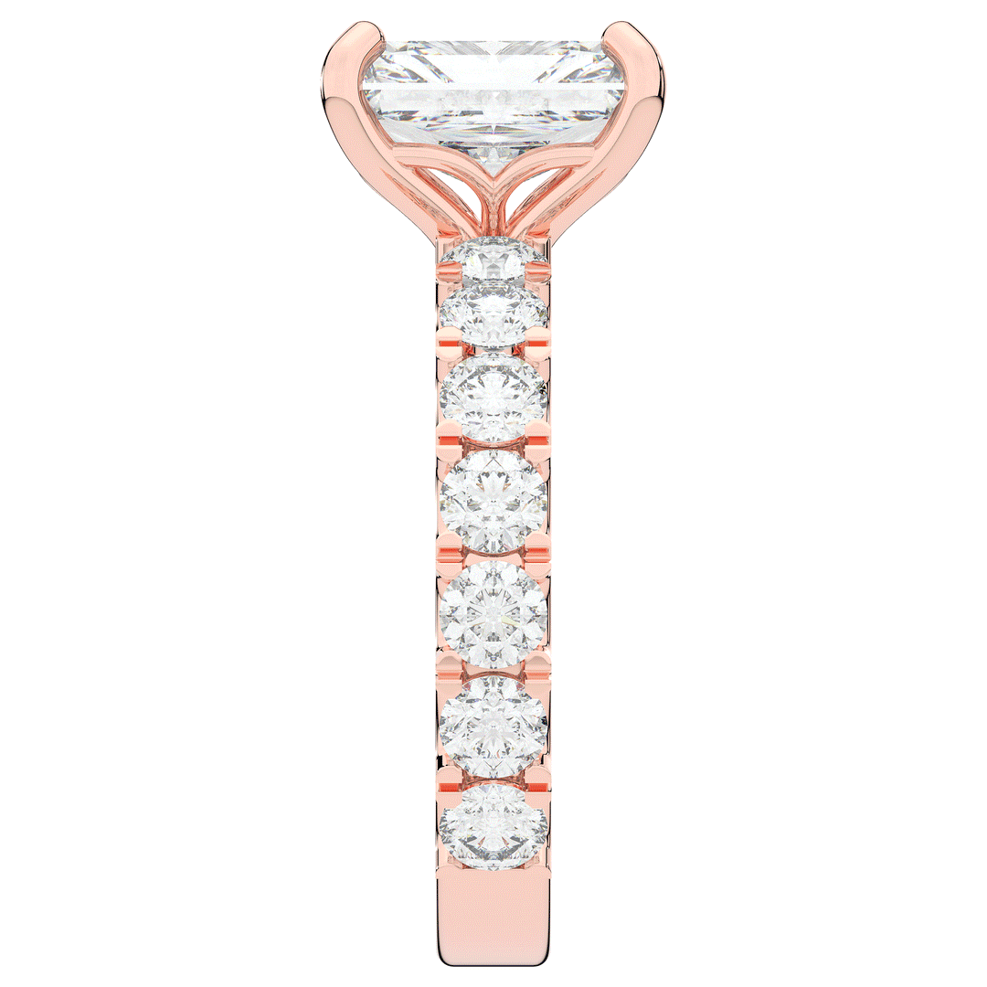 4.35CT.TW RADIANT LAB DIAMOND ENGAGEMENT RING - Nazarelle