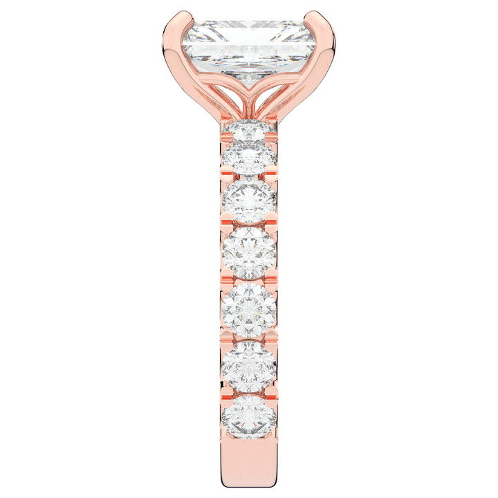 4.35CT.TW RADIANT LAB DIAMOND ENGAGEMENT RING - Nazarelle