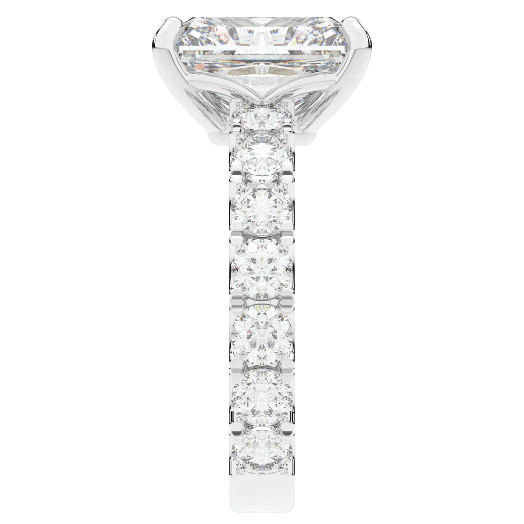 4.35CT.TW RADIANT LAB DIAMOND ENGAGEMENT RING - Nazarelle