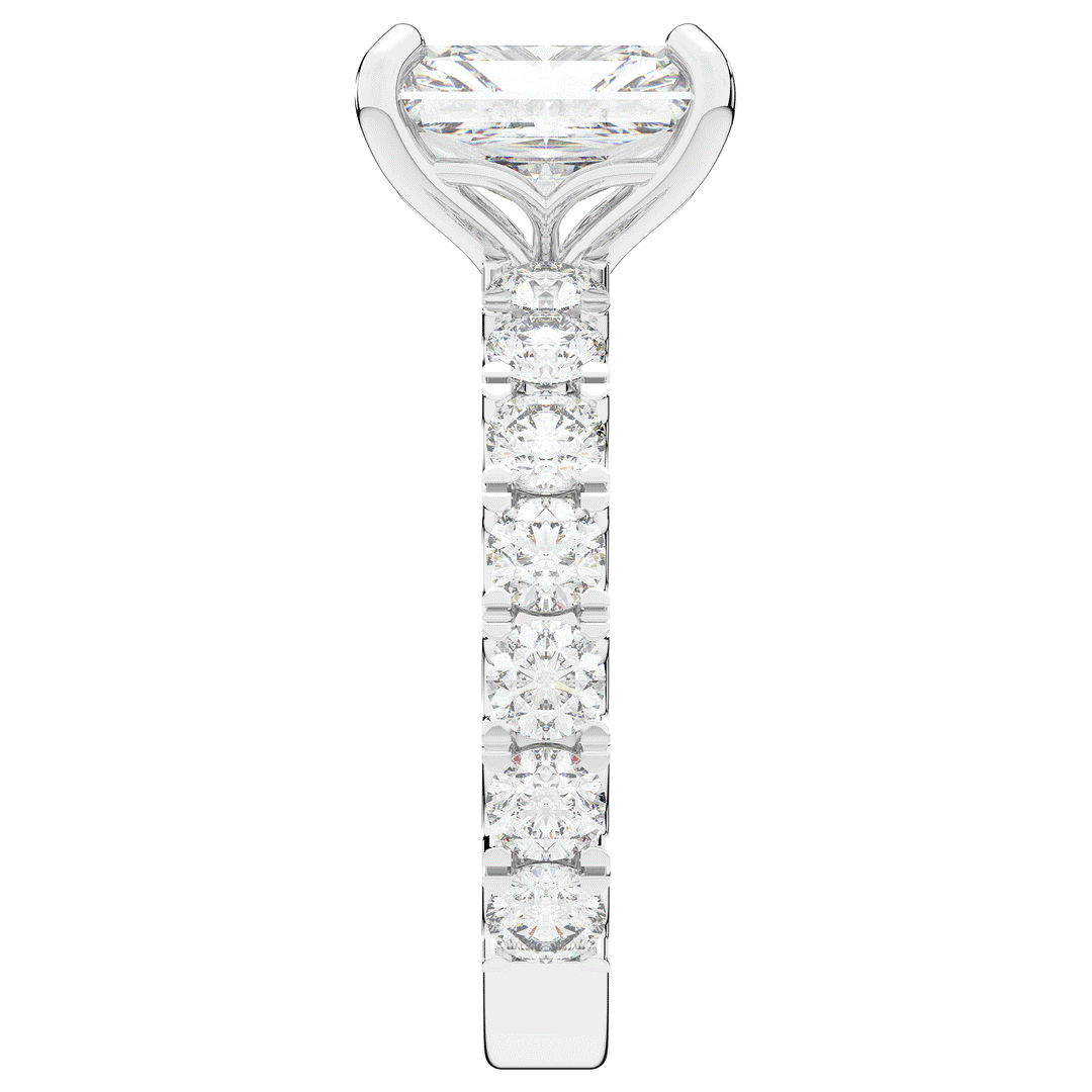 4.35CT.TW RADIANT LAB DIAMOND ENGAGEMENT RING - Nazarelle