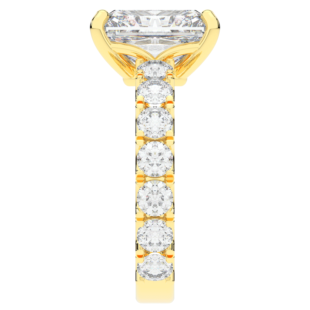 4.35CT.TW RADIANT LAB DIAMOND ENGAGEMENT RING - Nazarelle