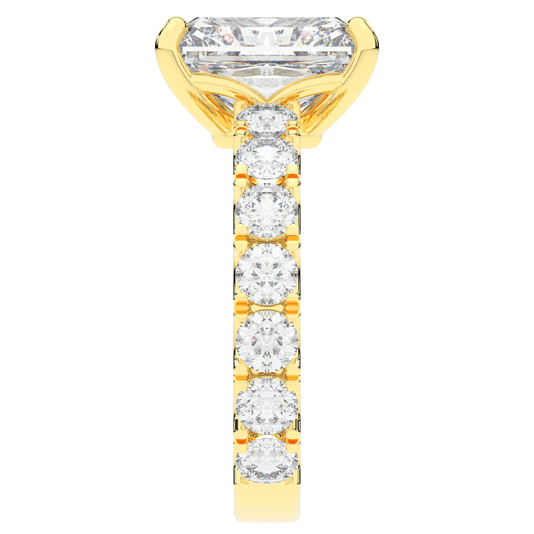 4.35CT.TW RADIANT LAB DIAMOND ENGAGEMENT RING - Nazarelle