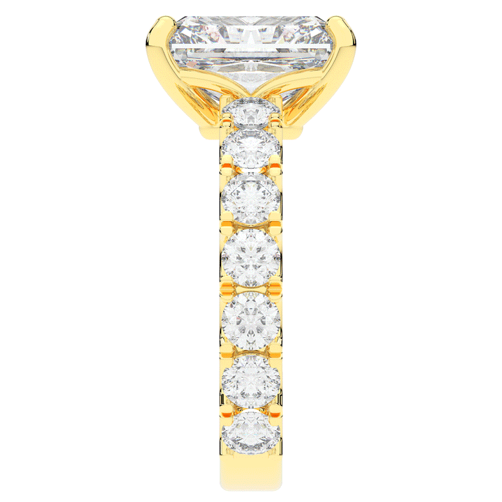 4.35CT.TW RADIANT LAB DIAMOND ENGAGEMENT RING - Nazarelle