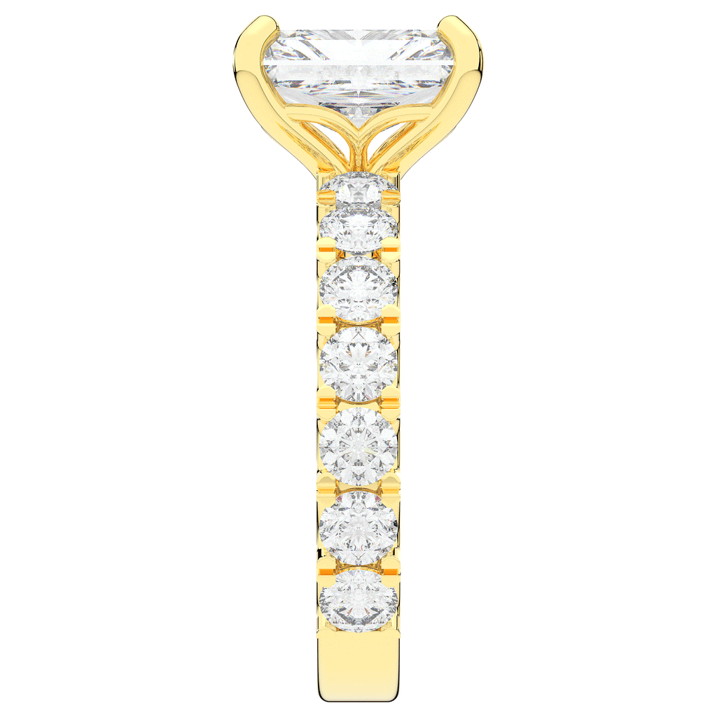4.35CT.TW RADIANT LAB DIAMOND ENGAGEMENT RING - Nazarelle
