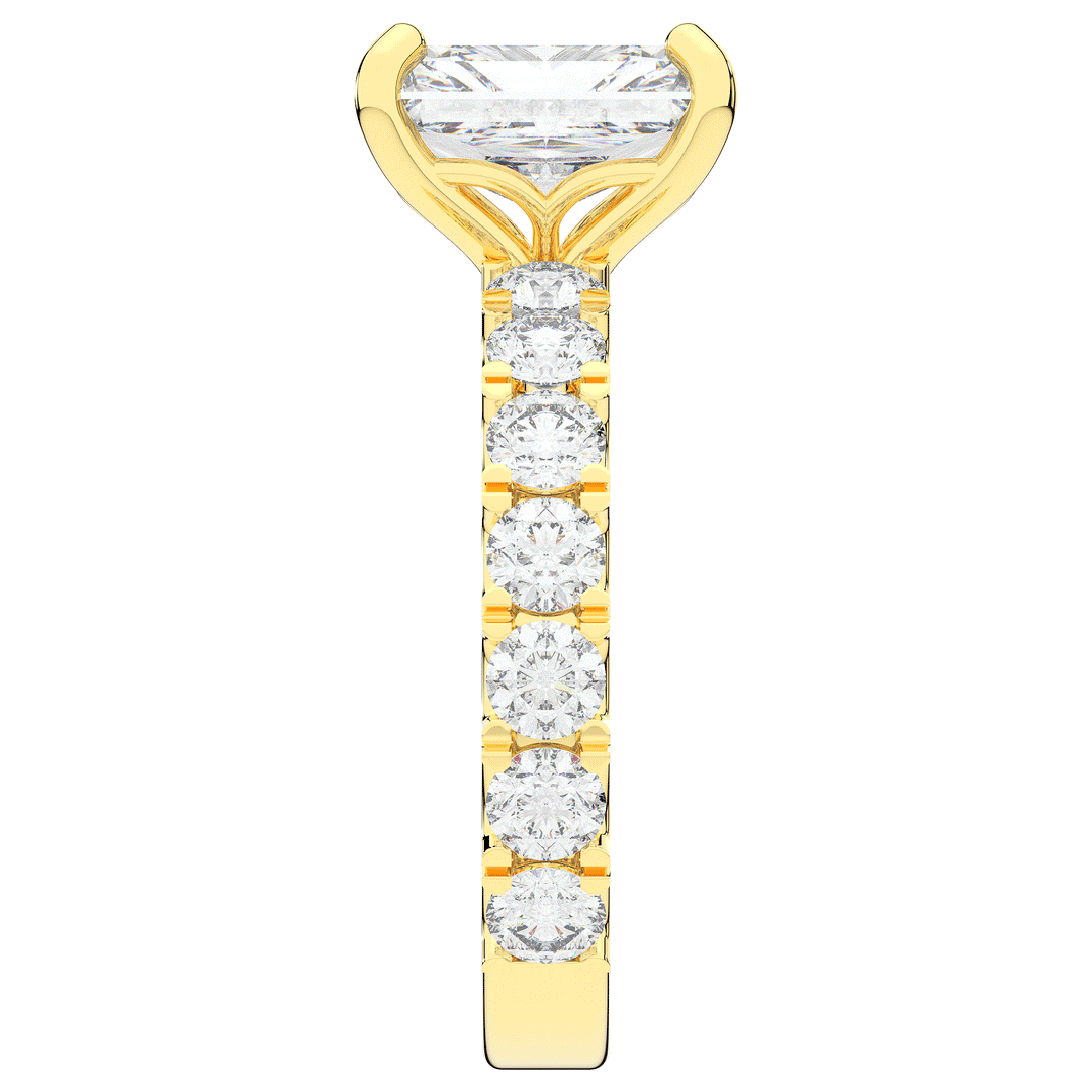 4.35CT.TW RADIANT LAB DIAMOND ENGAGEMENT RING - Nazarelle