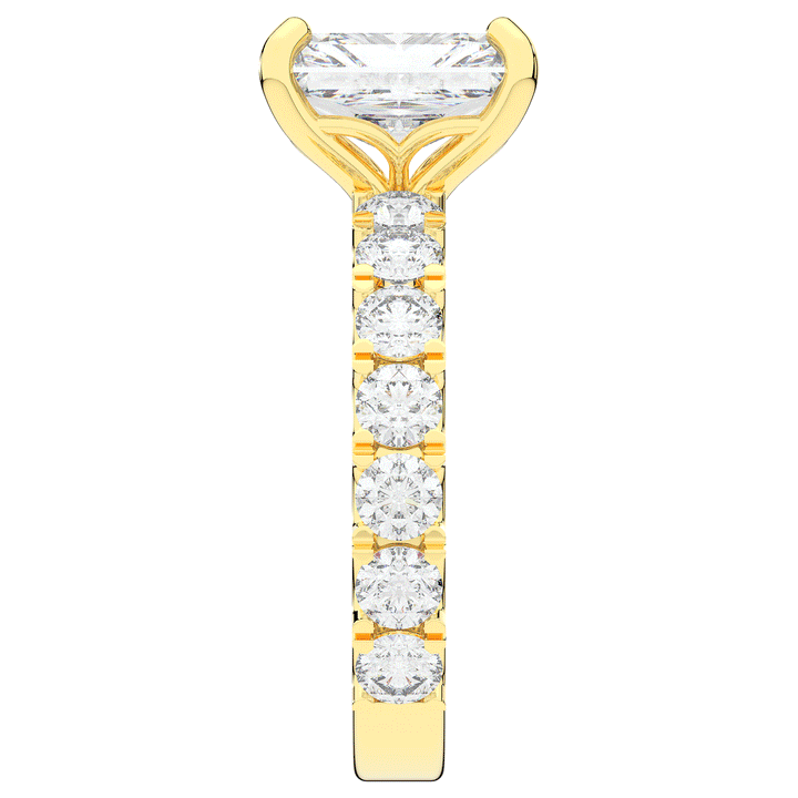 4.35CT.TW RADIANT LAB DIAMOND ENGAGEMENT RING - Nazarelle