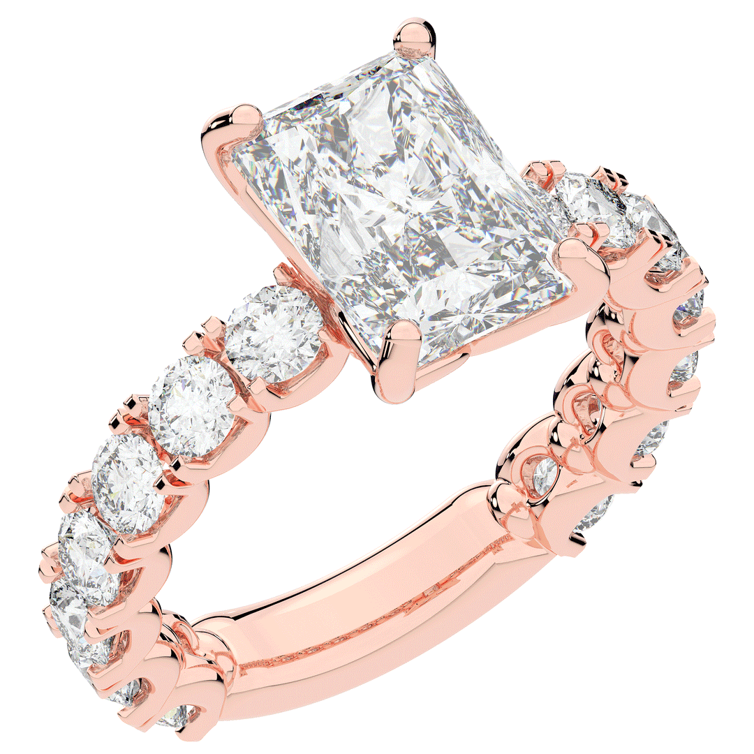 4.35CT.TW RADIANT LAB DIAMOND ENGAGEMENT RING - Nazarelle