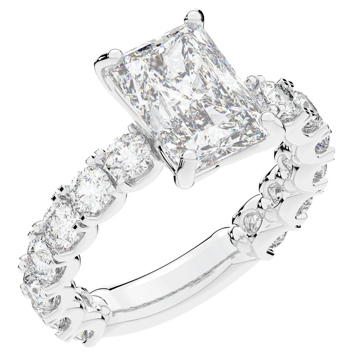 4.35CT.TW RADIANT LAB DIAMOND ENGAGEMENT RING - Nazarelle