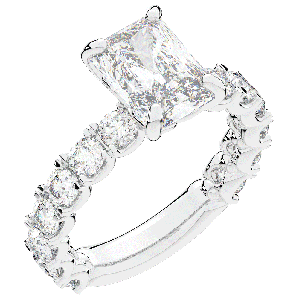 4.35CT.TW RADIANT LAB DIAMOND ENGAGEMENT RING - Nazarelle