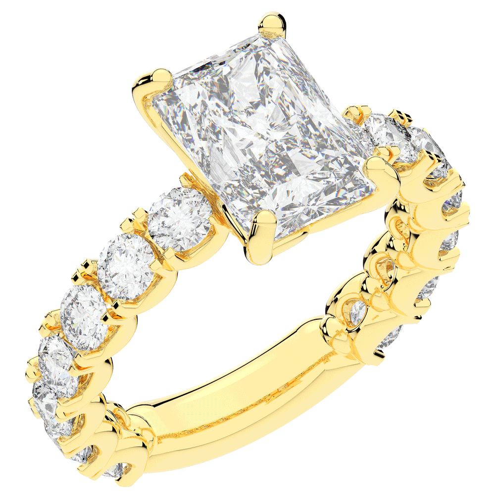 4.35CT.TW RADIANT LAB DIAMOND ENGAGEMENT RING - Nazarelle