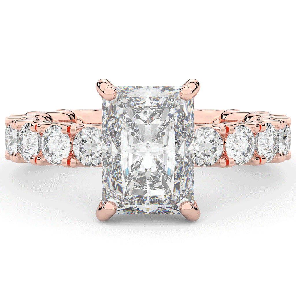 4.35CT.TW RADIANT LAB DIAMOND ENGAGEMENT RING - Nazarelle