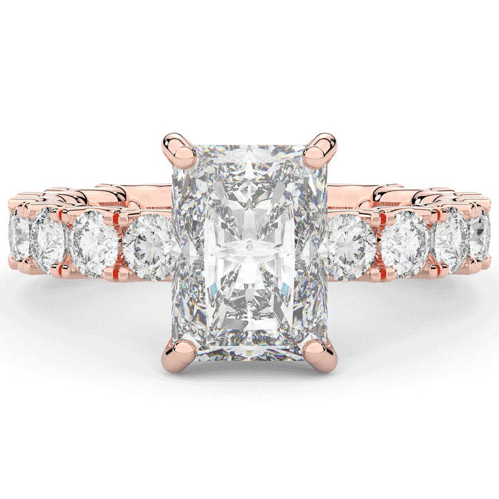 4.35CT.TW RADIANT LAB DIAMOND ENGAGEMENT RING - Nazarelle