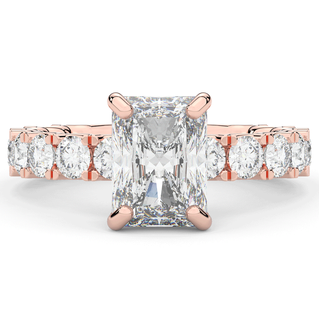 4.35CT.TW RADIANT LAB DIAMOND ENGAGEMENT RING - Nazarelle