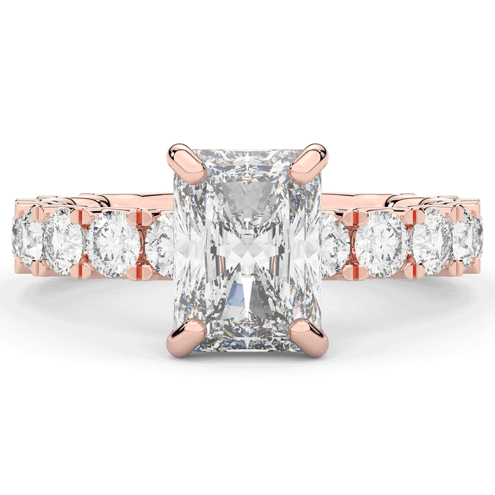 4.35CT.TW RADIANT LAB DIAMOND ENGAGEMENT RING - Nazarelle