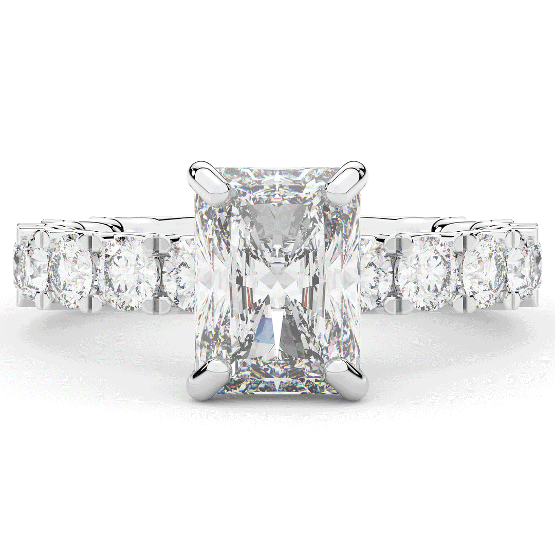 4.35CT.TW RADIANT LAB DIAMOND ENGAGEMENT RING - Nazarelle