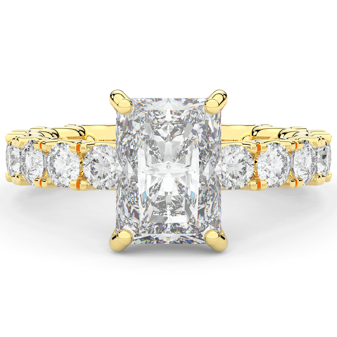 4.35CT.TW RADIANT LAB DIAMOND ENGAGEMENT RING - Nazarelle