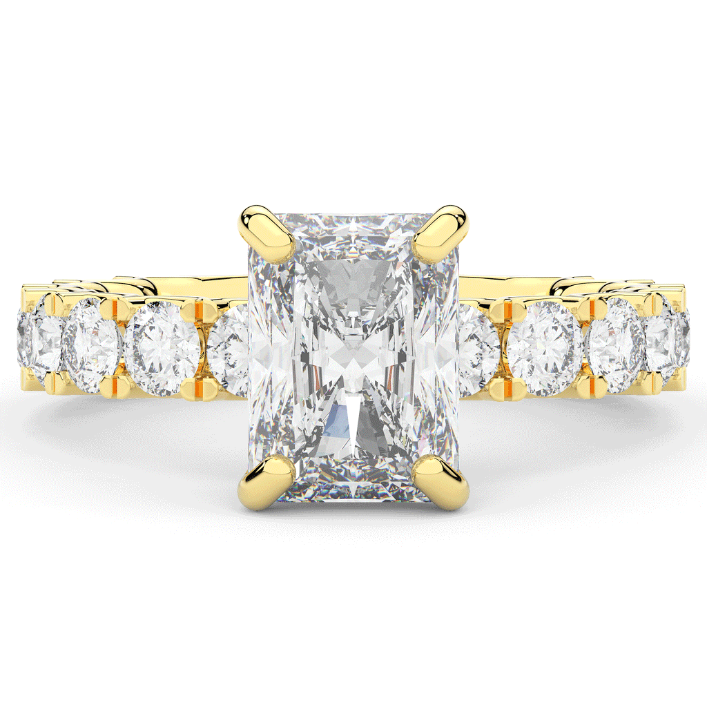 4.35CT.TW RADIANT LAB DIAMOND ENGAGEMENT RING - Nazarelle