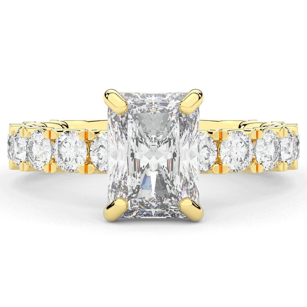 4.35CT.TW RADIANT LAB DIAMOND ENGAGEMENT RING - Nazarelle