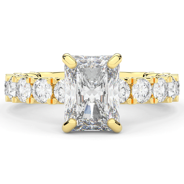 4.35CT.TW RADIANT LAB DIAMOND ENGAGEMENT RING - Nazarelle