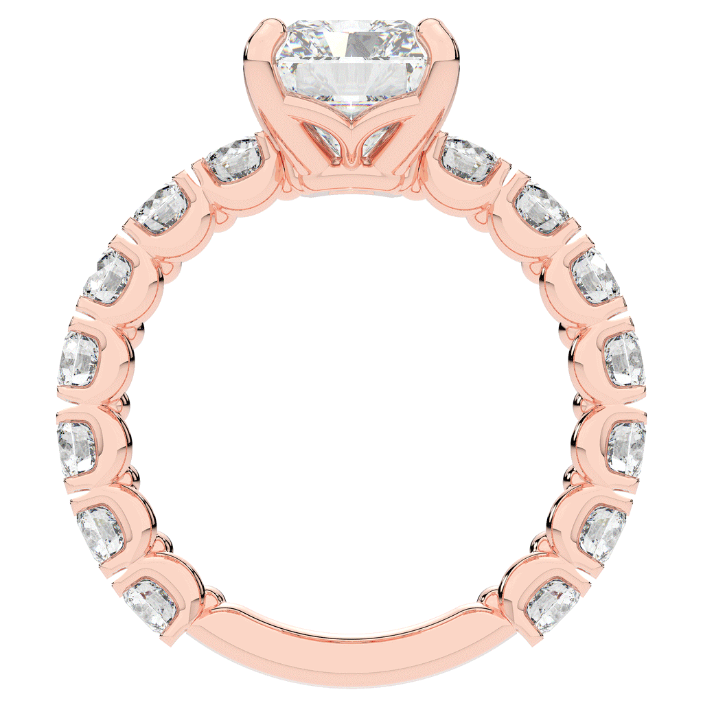 4.35CT.TW RADIANT LAB DIAMOND ENGAGEMENT RING - Nazarelle