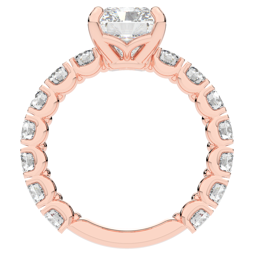 4.35CT.TW RADIANT LAB DIAMOND ENGAGEMENT RING - Nazarelle
