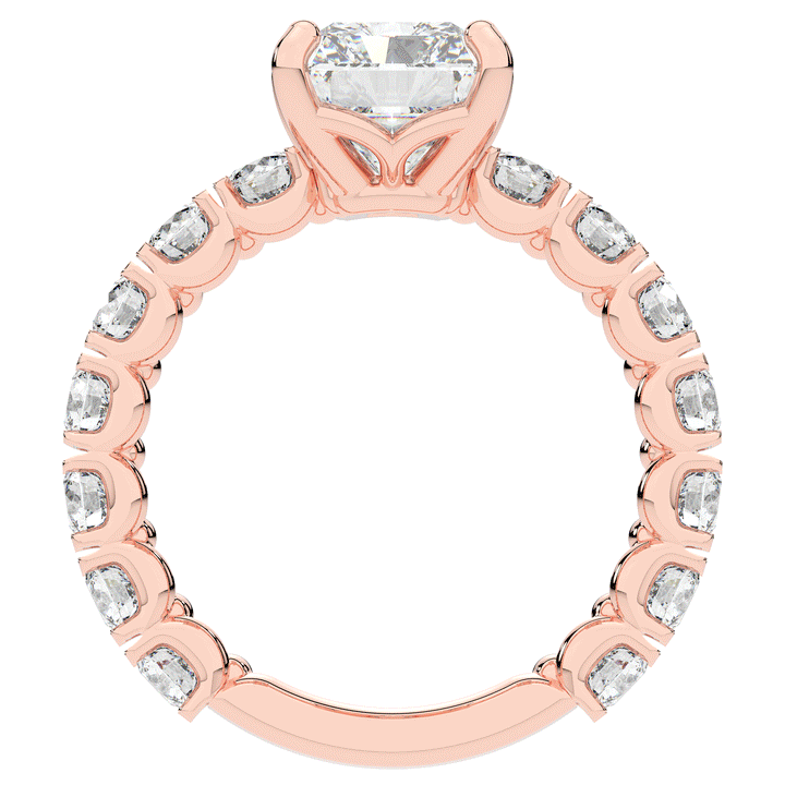 4.35CT.TW RADIANT LAB DIAMOND ENGAGEMENT RING - Nazarelle