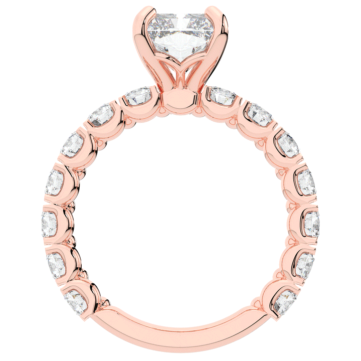 4.35CT.TW RADIANT LAB DIAMOND ENGAGEMENT RING - Nazarelle